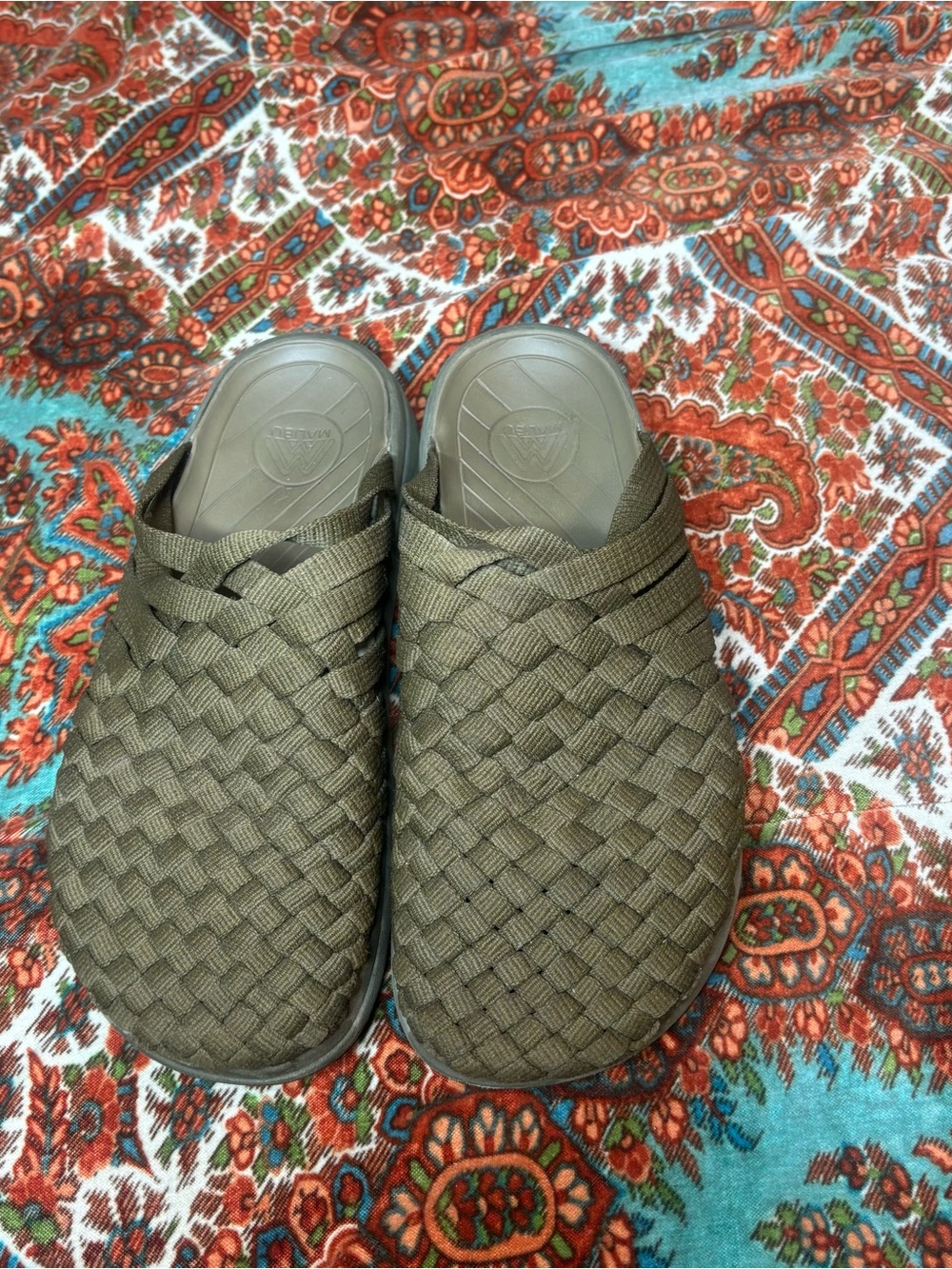 Malibu Men's Slip-On Clog in Green size 9